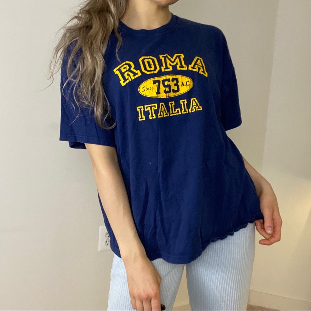 Vintage Baggy Screen Stars Rome Italy Graphic Tee 90s 1990s Internationa… - Picture 10 of 12
